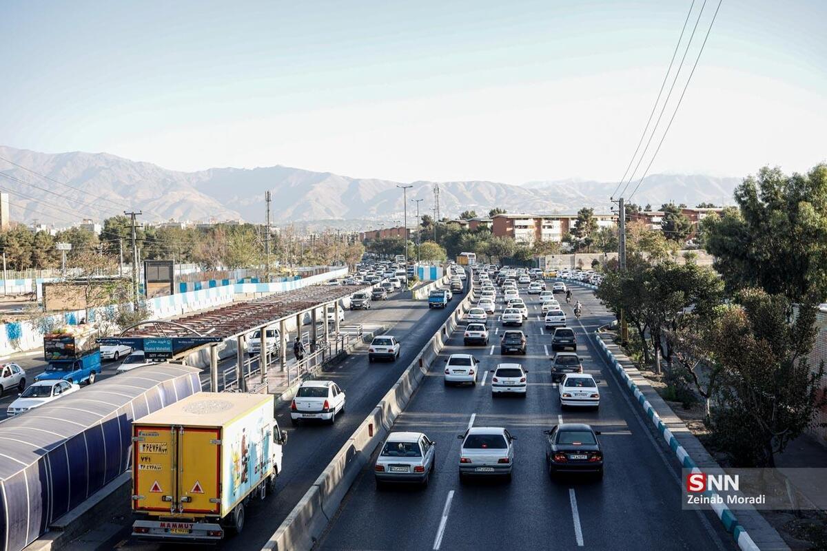 ترافیک روان در اکثر معابر و بزرگراه‌های تهران