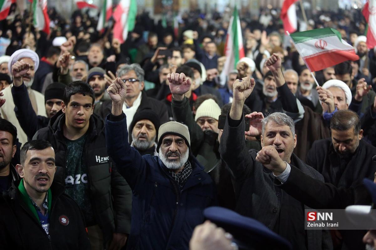 مردم تهران امشب جمع شدند تا اقدامات تروریستی را محکوم کنند + فیلم