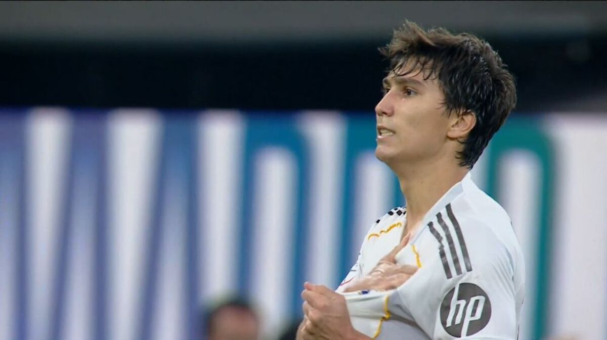 گل دوم رئال مارید توسط گونزالو گارسیا در دقیقه ۵+۴۵ + فیلم