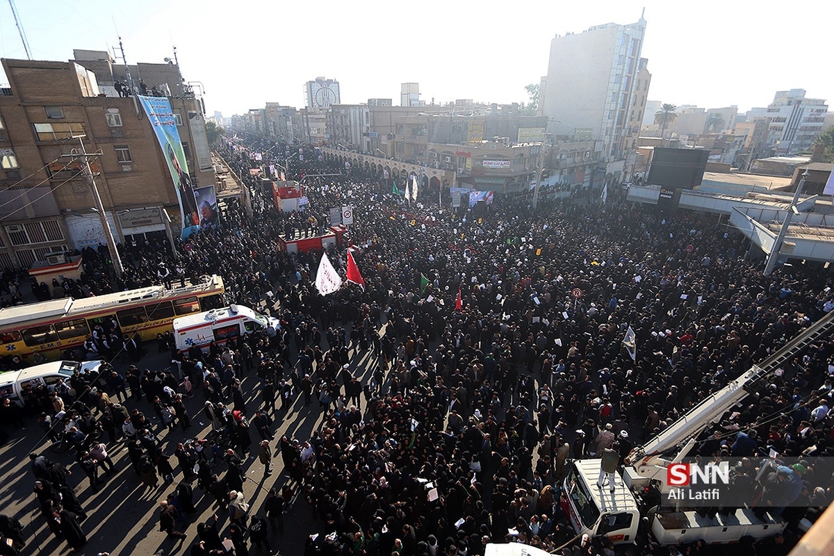 اتحاد مقدس ایرانیان علیه تروریسم صهیونی _ آمریکایی در اهواز + فیلم