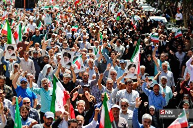 حضور پرشور مردم در راهپیمایی بندرعباس / محکومیت اغتشاشات و ناآرامی‌های اخیر + فیلم