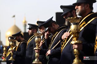 دسته عزای خادمان کریمه اهل بیت(س) در سوگ امام موسی کاظم(ع)