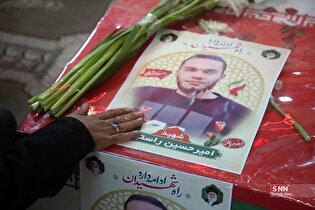 تشییع شهید امیرحسین راستینه از شهدای مدافع امنیت در قم