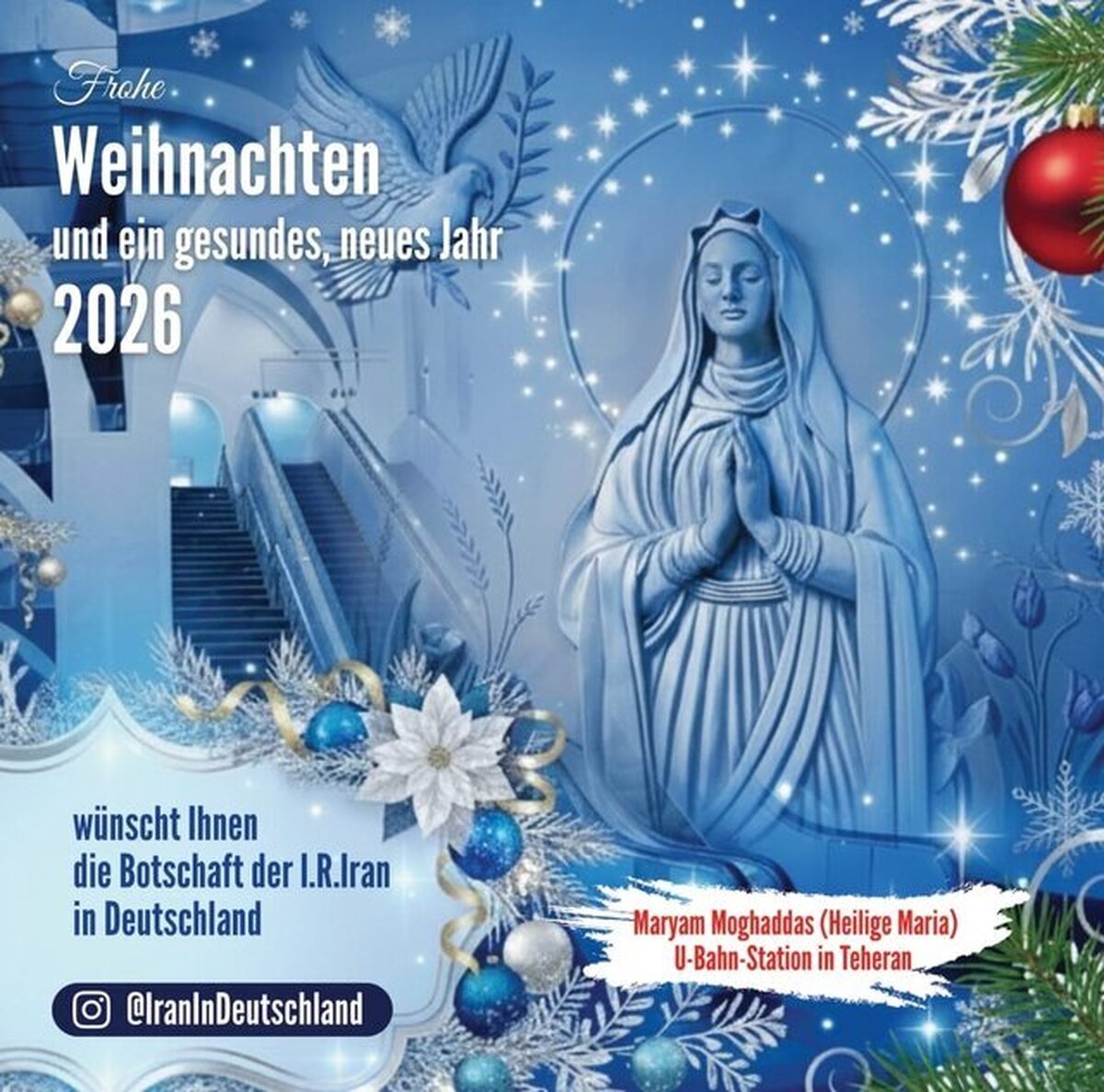 تصویر ایستگاه متروی تهران در بازار کریسمس برلین