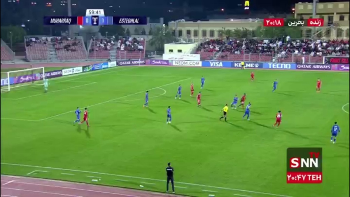 در دقیقه ۶۰ ولید کاظم با کارت زرد دوم داور از بازی اخراج شد