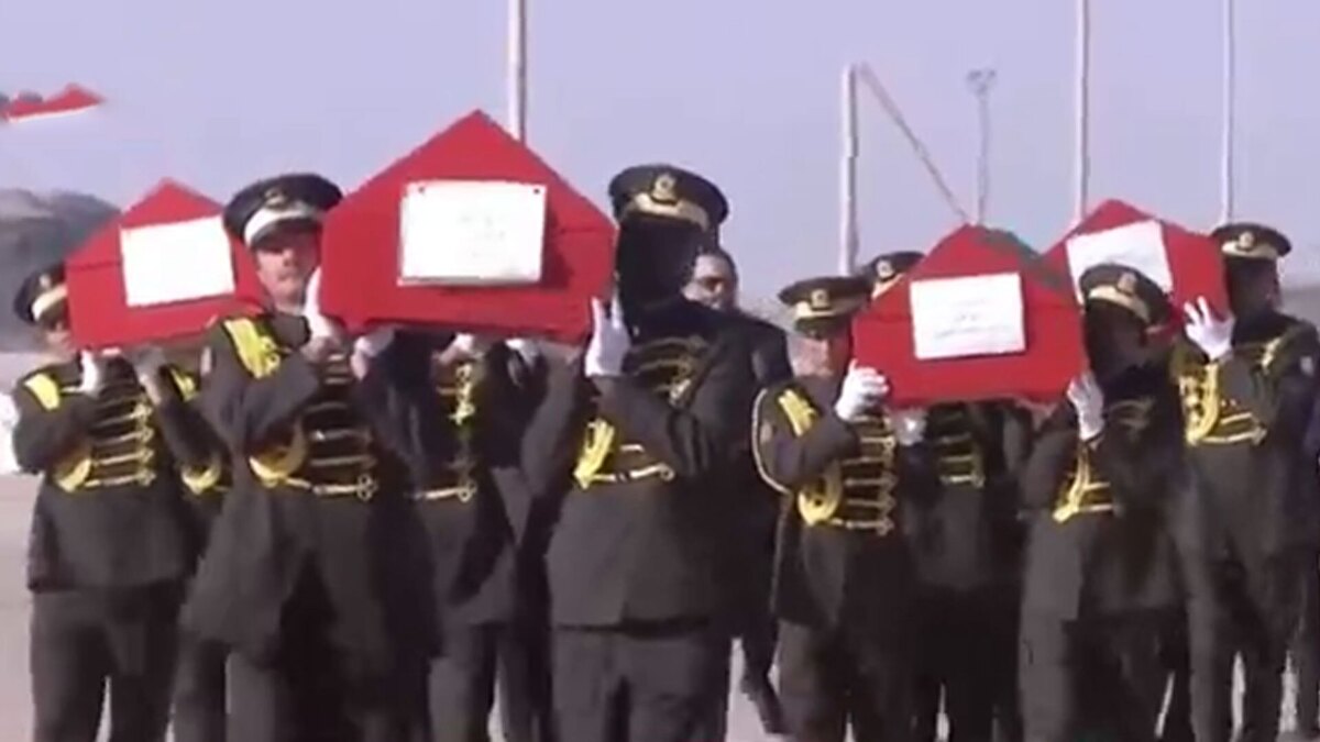 بدرقه پیکر جانباختگان سقوط هواپیمای هیات نظامی لیبی در آنکارا