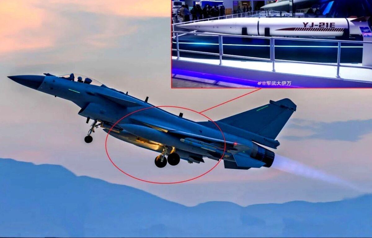 جدیدترین موشک کشتی زن چین به تسلیحات اژدهای چینی اضافه شد/ J-10C برای نخستین بار با موشک YJ-21E مشاهده شد
