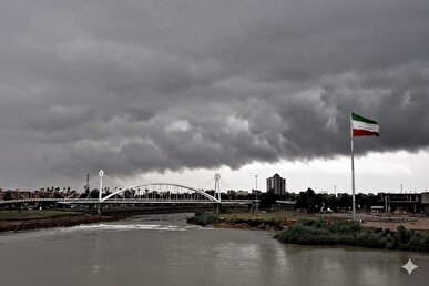 ابر سیاه در آسمان اهواز + فیلم