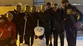 ویدیو جالب از برف‌بازی بازیکنان تراکتور به کارگردانی بیرانوند