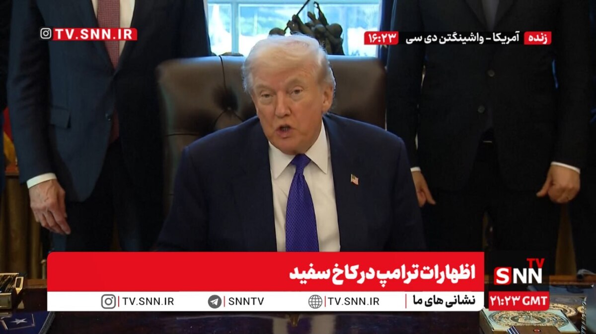 ترامپ مدعی مذاکره با ایران شد + فیلم