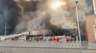 اعزام ۴ آمبولانس و یک اتوبوس‌آمبولانس به محل حریق در غرب تهران