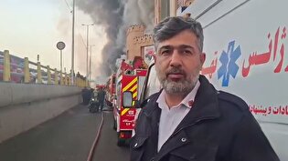 حادثه آتش سوزی بازار جنت تا کنون مصدومی نداشته است