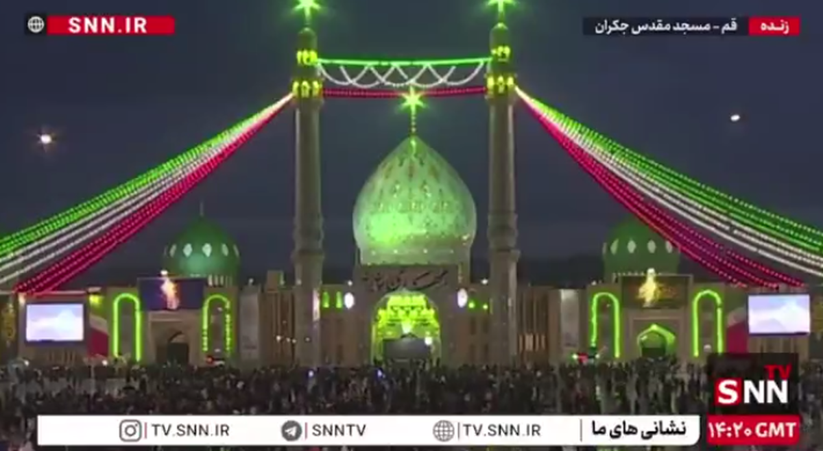 تصاویری از حال و هوای مسجد مقدس جمکران در شب ولادت حضرت صاحب الزمان (عج) + فیلم