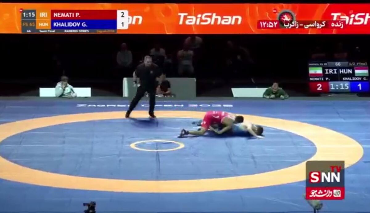 خلیلی نخستین فینالیست ایران در مسابقات کشتی کرواسی + فیلم