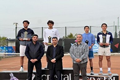 سام عطاران قهرمان بخش انفرادی و دو نفره مسابقات بین‌المللی تنیس جوانان در ساری شد