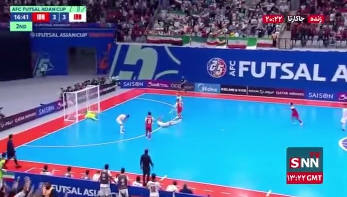 گل چهارم اندونزی به ایران/ فینال جام ملت&zwnj;های فوتسال آسیا/ ایران ۳ اندونزی ۴