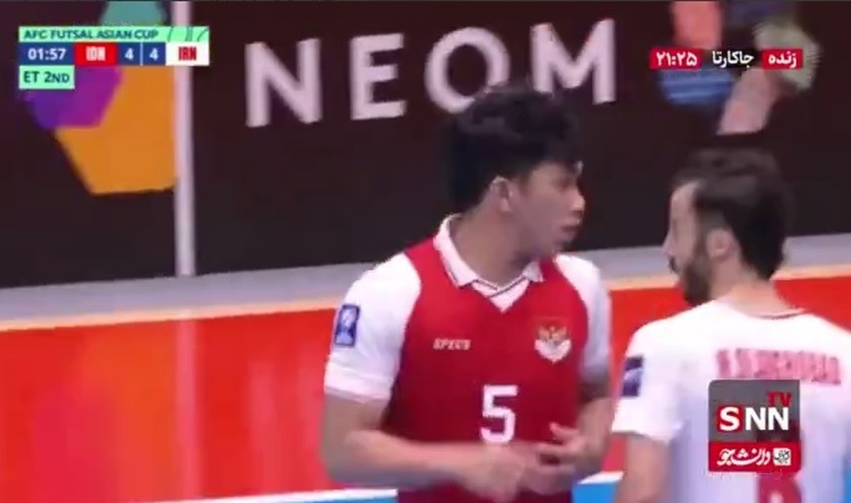 گل پنجم اندونزی به ایران / فینال جام ملت&zwnj;های فوتسال آسیا / ایران ۴ اندونزی ۵