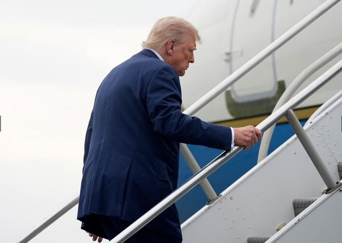 ترامپ داووس را به مقصد واشینگتن دی سی ترک کرد + فیلم
