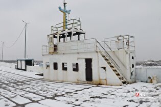 بارش برف در دریاچه ارومیه