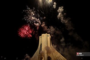 نور افشانی در شب سالگرد پیروزی انقلاب اسلامی