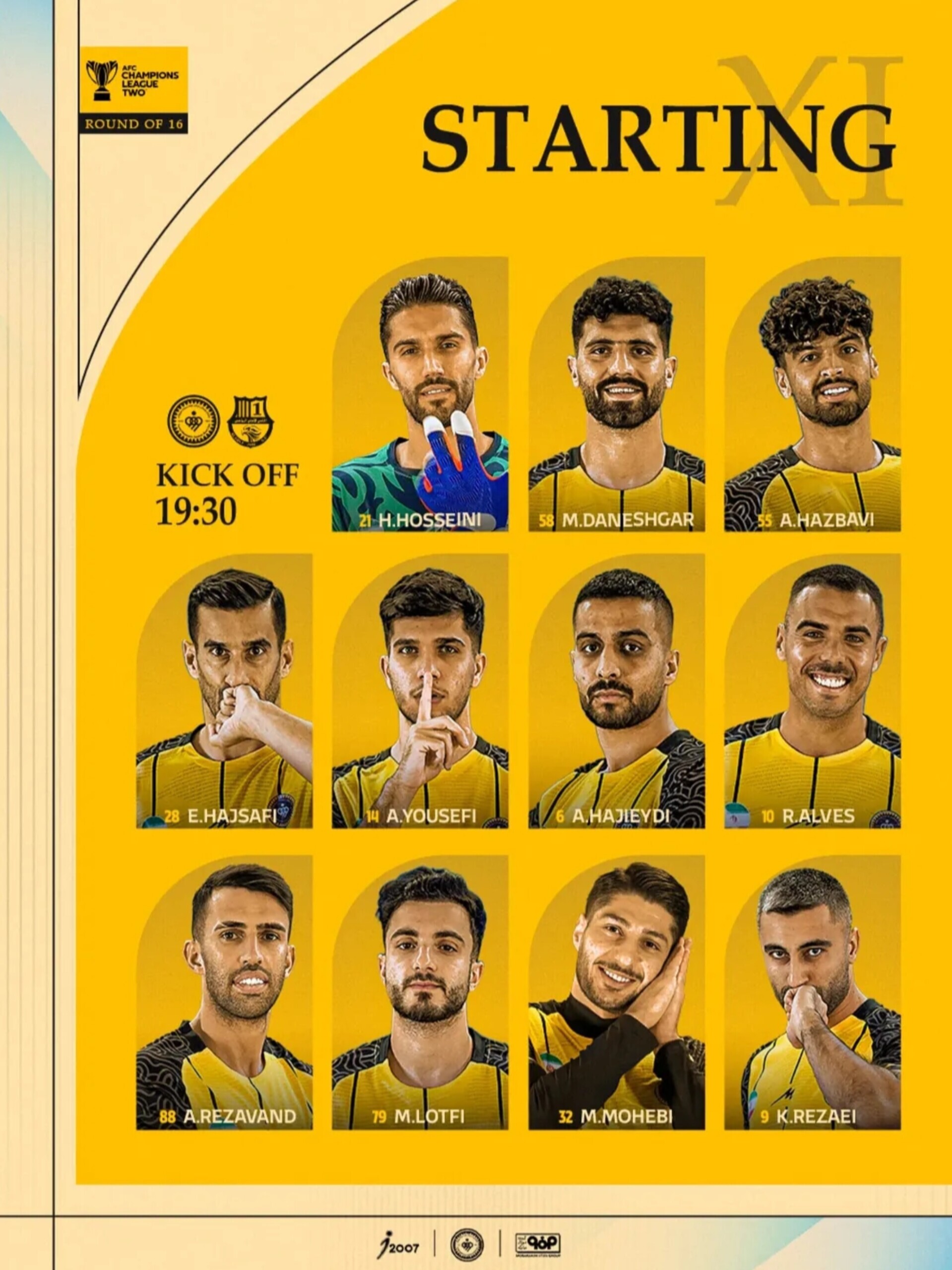 ترکیب سپاهان ایران در دیدار با الاهلی دوحه