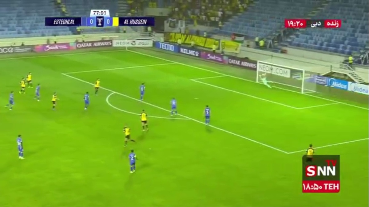 گل اول الحسین اردن به استقلال در دقیقه 77