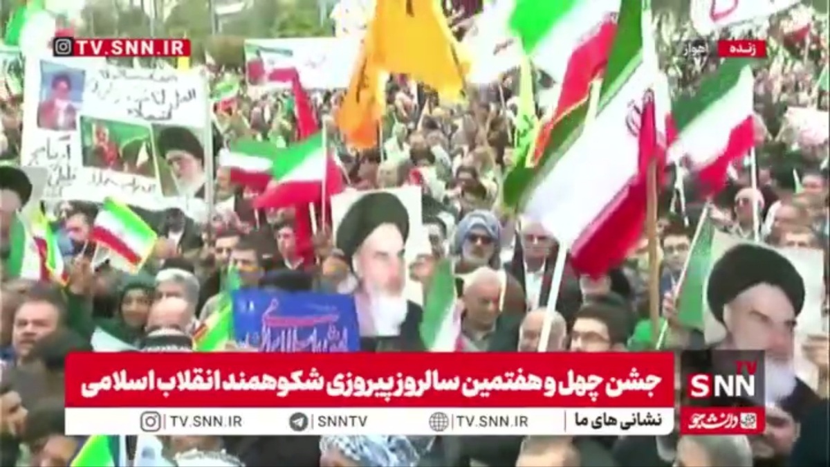 اهواز؛ یک&zwnj;صدا برای ایران در یوم&zwnj;الله ۲۲ بهمن