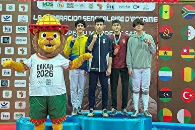 طلای تاریخی نوجوان ایرانی در جام جهانی شمشیربازی داکار