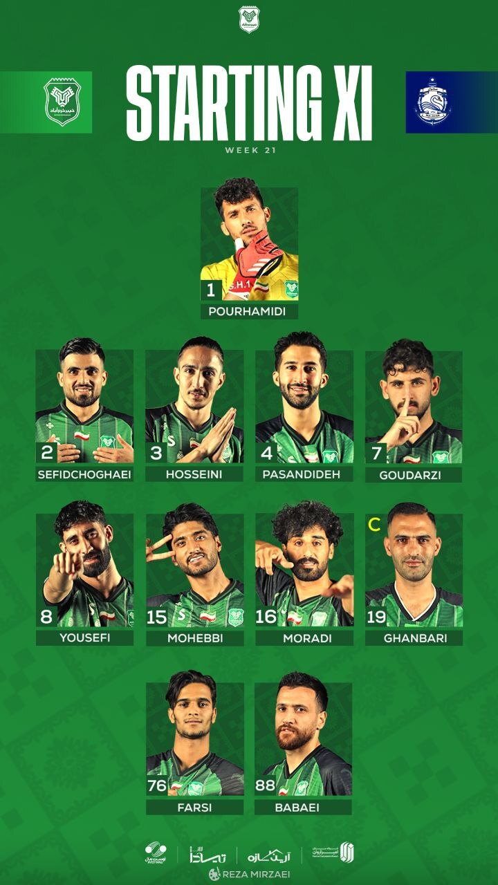 ساعت بازی و ترکیب دو تیم ملوان بندرانزلی و خیبر خرم&zwnj;آباد