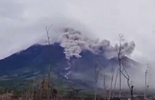 فوران آتشفشان سِمیرُو در اندونزی