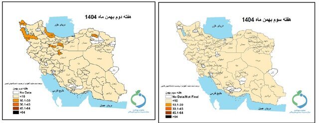 تمام استانها از موج آنفلوآنزا خارج شدند تمام استانها از موج آنفلوآنزا خارج شدند