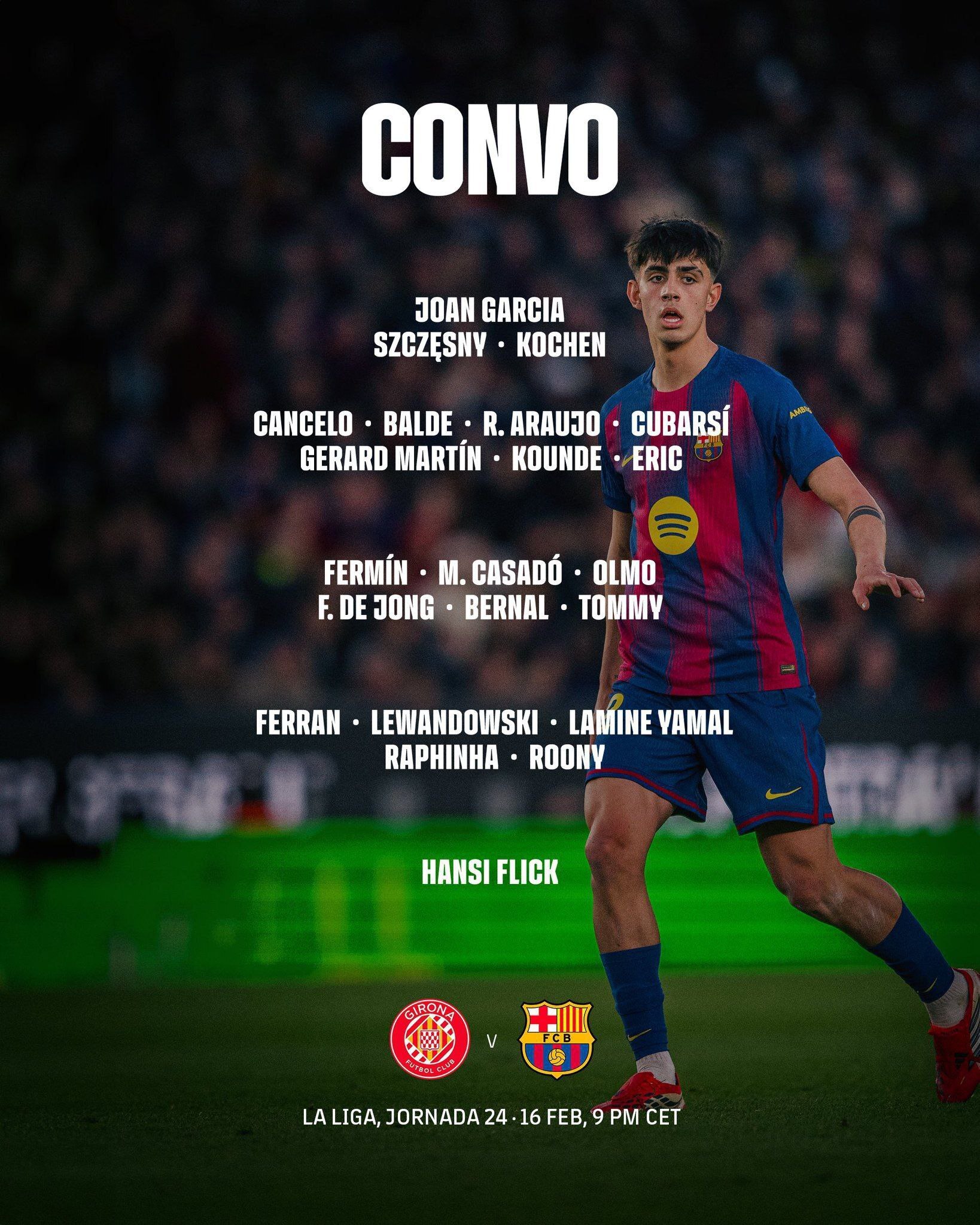 اعلام لیست بارسلونا برای بازی امشب مقابل خیرونا با بازگشت یک مصدوم بزرگ! اعلام لیست بارسلونا برای بازی امشب مقابل خیرونا با بازگشت یک مصدوم بزرگ!