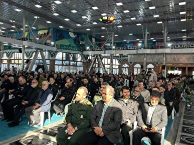 چهل روز از جنایت اغتشاشگران گذشت/ برگزاری چهلم شهدای امنیت و سلامت در گلزار شهدای رشت با حضور گسترده مردم+فیلم