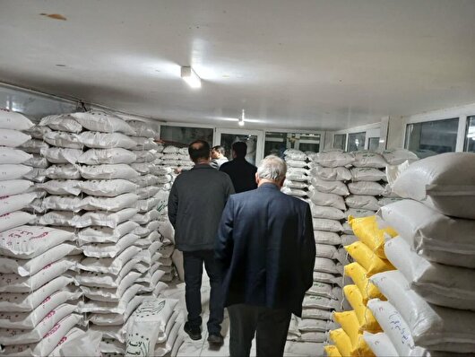 کشف ۹۵ تن برنج احتکار شده در رشت