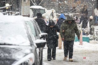بارش برف زمستانی در تهران