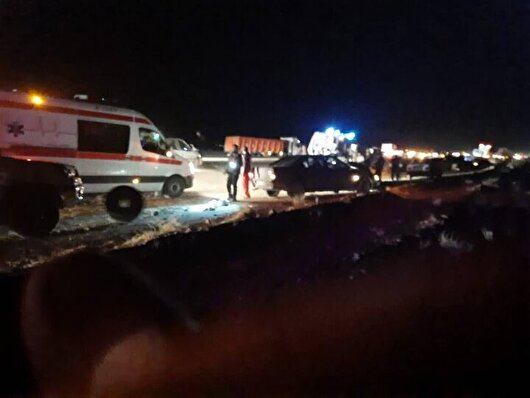 تصادف زنجیره‌ای در جاده کرمان- رفسنجان ٣ فوتی داشت