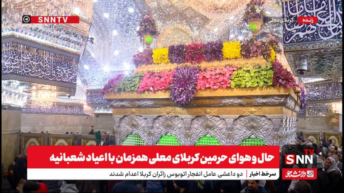 حال و هوای کربلای معلی در روز ولادت حضرت ابوالفضل العباس (ع) + فیلم