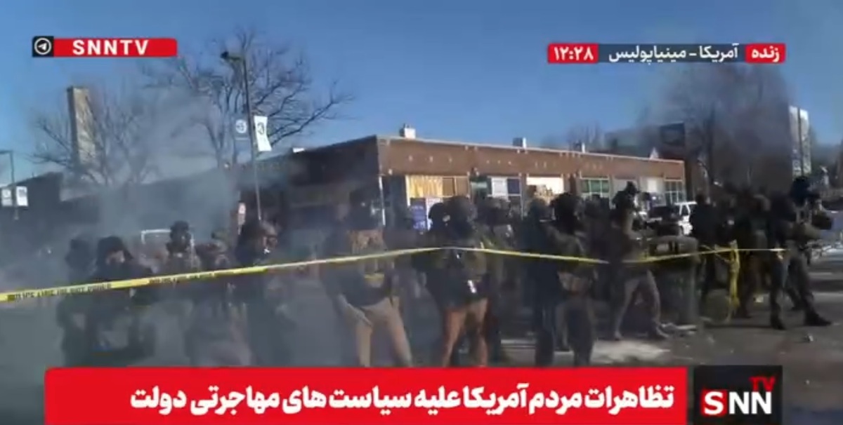 هجوم گسترده پلیس به معترضان ضد سیاست‌های دولت آمریکا + فیلم