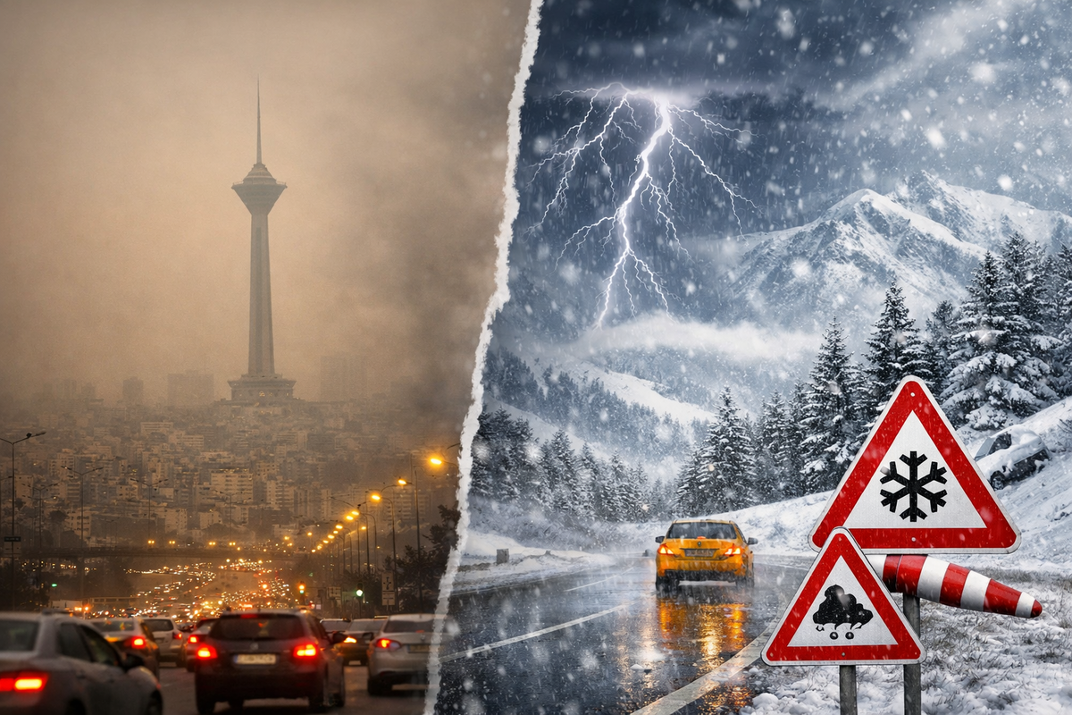 تداوم آلودگی هوای تهران تا عصر فردا/ ورود سامانه بارشی از چهارشنبه شب