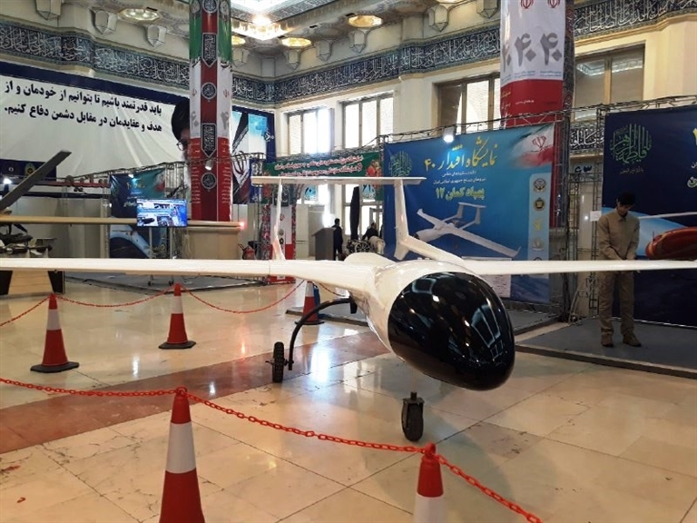 پهپاد کمان ۱۲ ارتش مجهز به غلاف جنگ الکترونیک +عکس