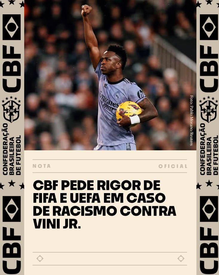 ورود رسمی برزیل به پرونده توهین نژادپرستانه/ نامه‌نگاری با فیفا و یوفا در حمایت از وینیسیوس