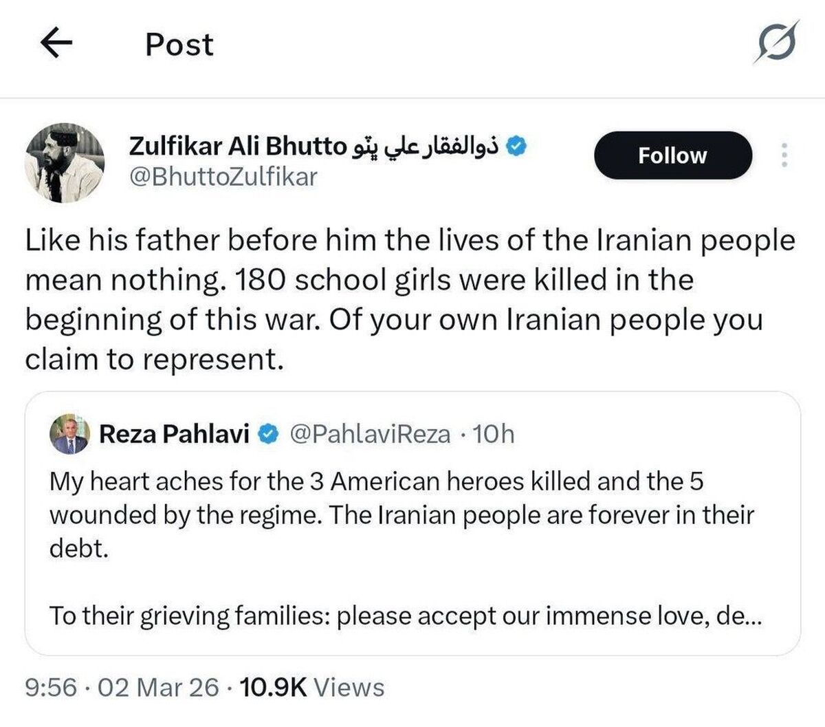 پاسخ فعال پاکستانی به اعلام عزای رضا پهلوی برای نظامیان کشته‌شده آمریکایی + عکس