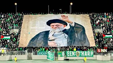 حمایت هواداران باشگاه الشرطه عراق از ایران + عکس