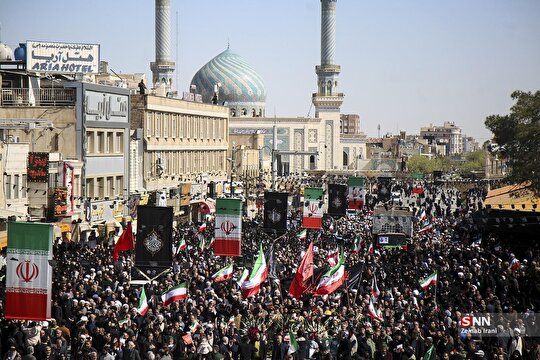 تشییع پیکر شهدای حملات آمریکایی - صهیونیستی در قم