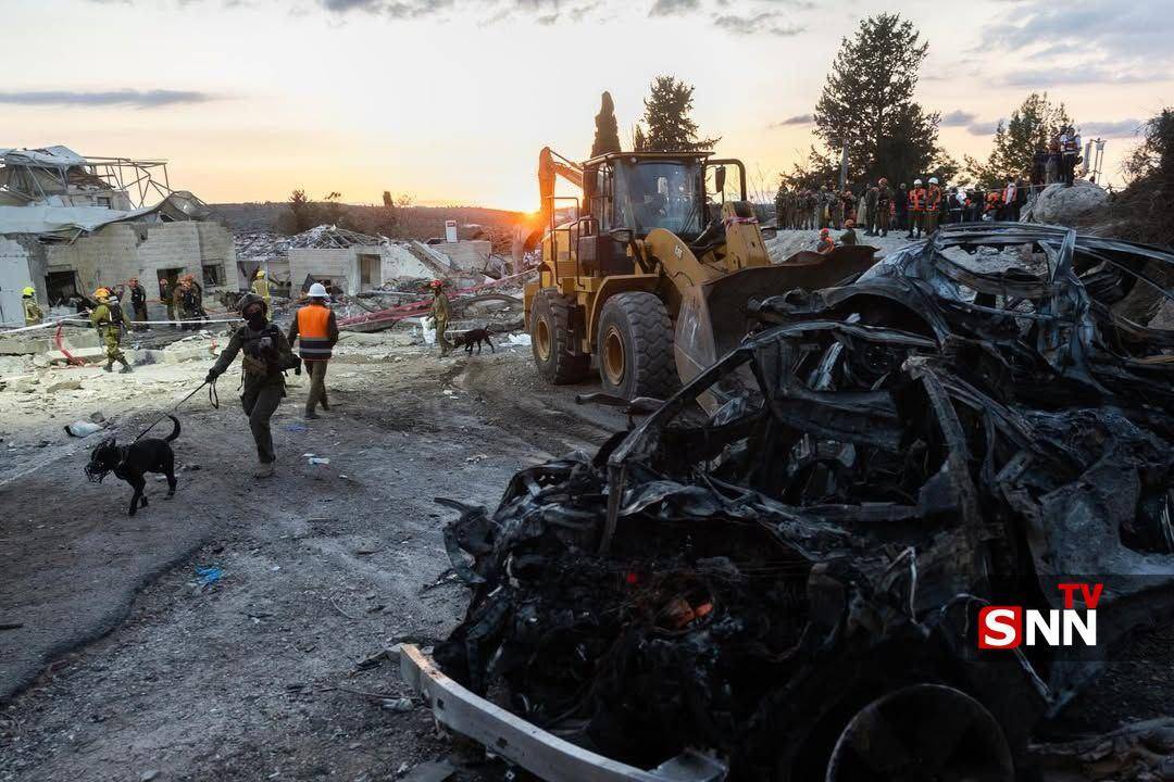 تصاویر تخریب در &laquo;بیت&zwnj;شِمش&raquo; در پی اصابت موشک&zwnj;های ایرانی