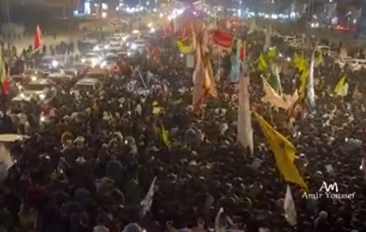 سیل عاشقان شهید سیدعلی خامنه‌ای در مسیر ناصریه عراق