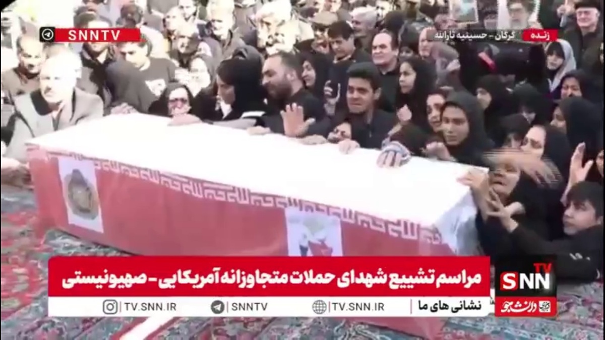 وداع مردم گرگان با پیکر مطهر شهید مهدی عالی در حسینیه ثارالله