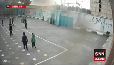 تصاویر دوربین مداربسته از حمله وحشیانه آمریکایی- صهیونی نزدیک به مدرسه پسرانه قزوین + فیلم