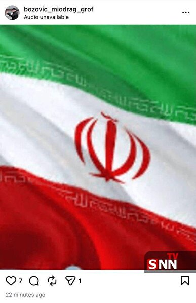 پرچم ایران در صفحه سرمربی مونته‌نگرویی