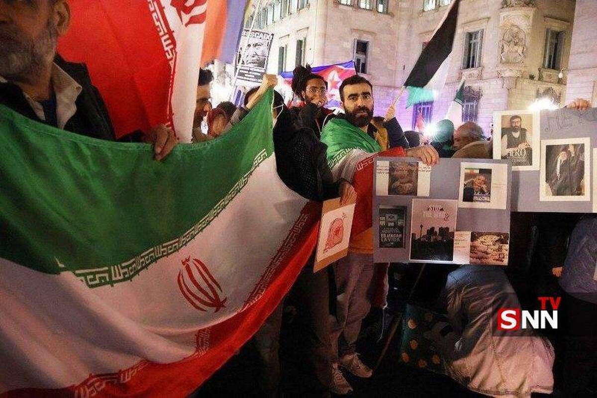 اعتراض مردم بارسلونا اسپانیا به جنگ افروزی&zwnj;های آمریکا و رژیم صهیونیستی علیه ایران + فیلم و عکس